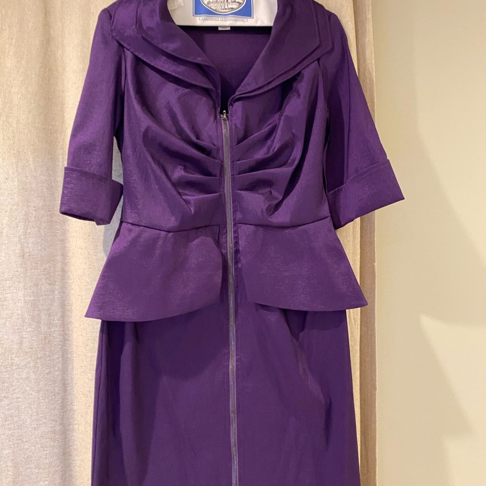 Dark purple suit dress